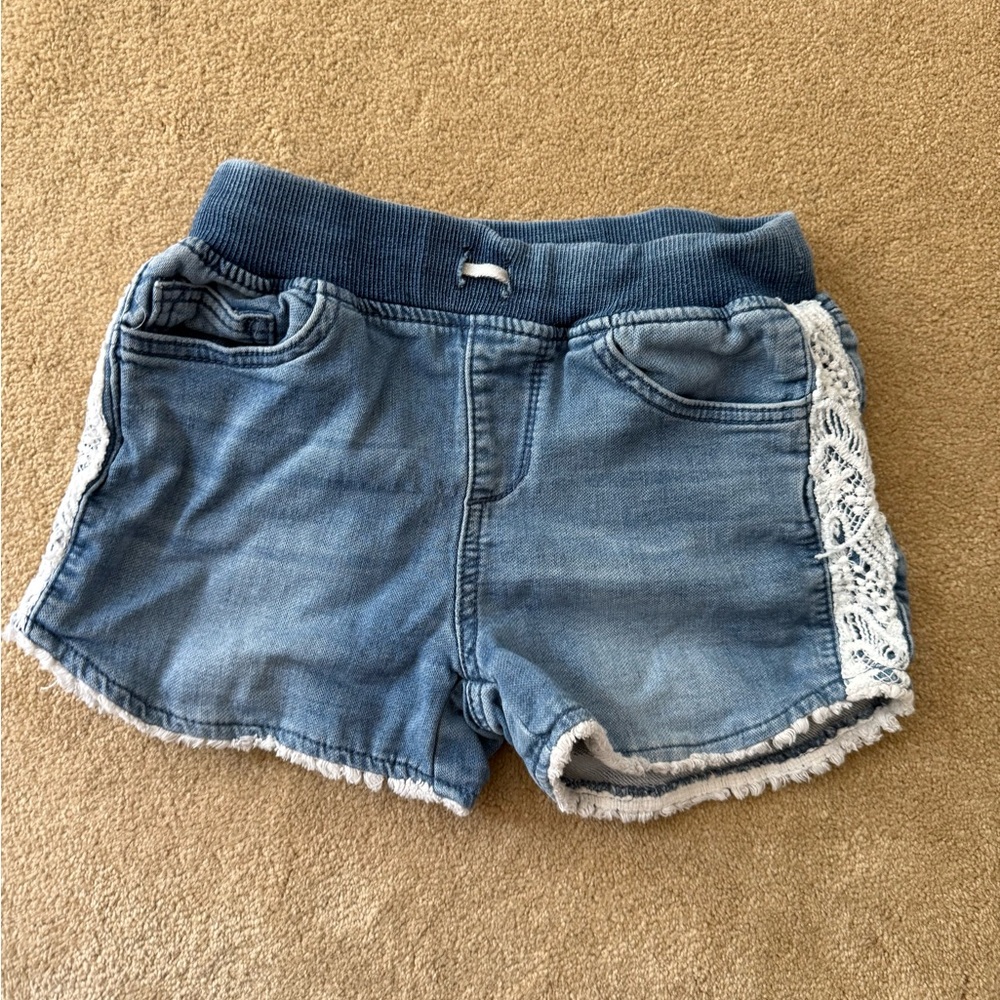 Used! Joe's Jeans Blue Jean Shorts with Lace Trim (girls L)